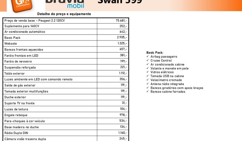 BRAVIA, Swan 599 cheio