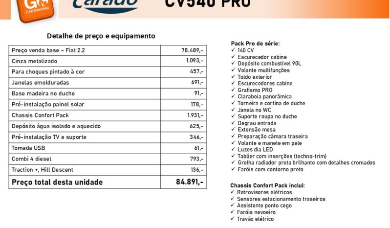 CARADO, CV540 PRO cheio