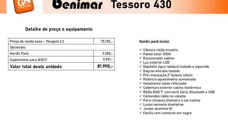 BENIMAR, Tessoro 430 cheio