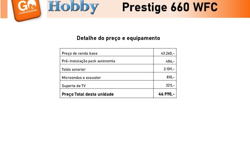 HOBBY, Prestige 660 WFC cheio