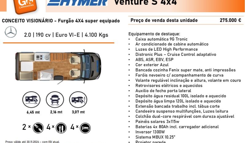 HYMERCAR, Venture S 4×4 cheio