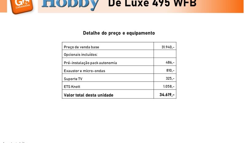 HOBBY, de Luxe 495WFB cheio