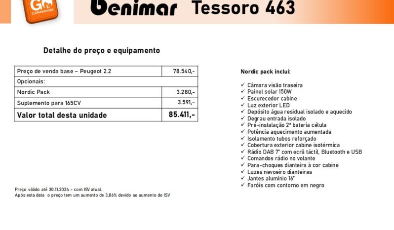 BENIMAR, Tessoro 463 cheio