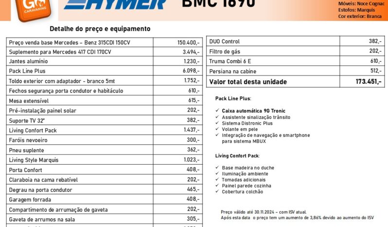 HYMER, BMC-i 690 cheio