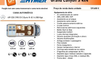 HYMER, Grand Canyon-S 4×4 cheio