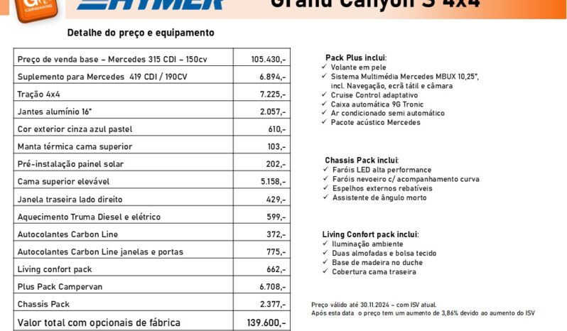 HYMER, Grand Canyon-S 4×4 cheio