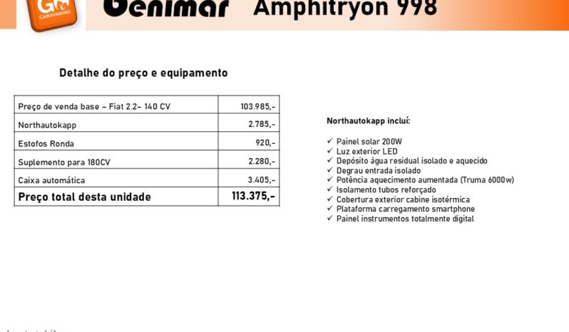 BENIMAR, Amphitryon 998 cheio